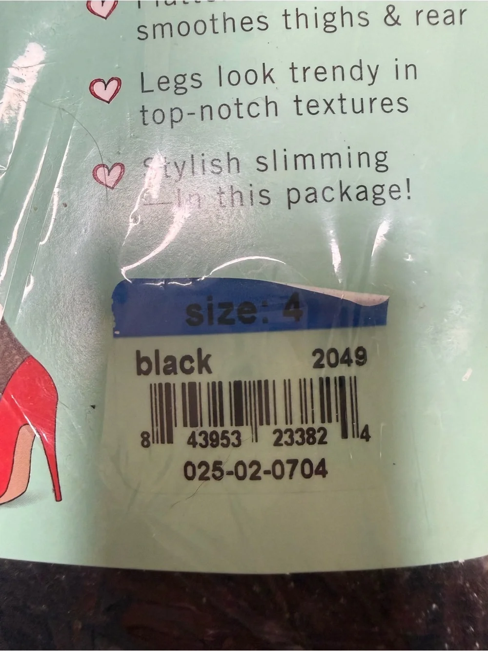 Spanx Love your Assets by Sara Blakely Black Textured Shaping Tights - Size 4